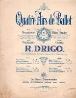 R Drigo Quatre Airs de Ballet: Romance Valse Bluette Pizzicato Galop артикул 3219b.